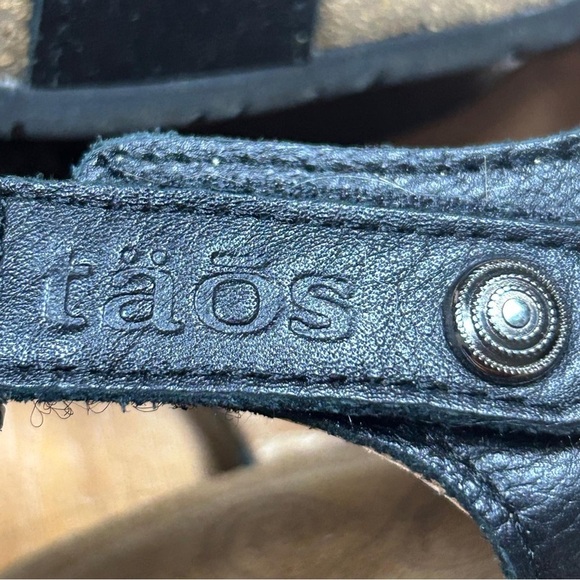 Taos Footwear Women’s Black and Tan Sparkle Sandals Size 7/7.5 - Picture 7 of 11